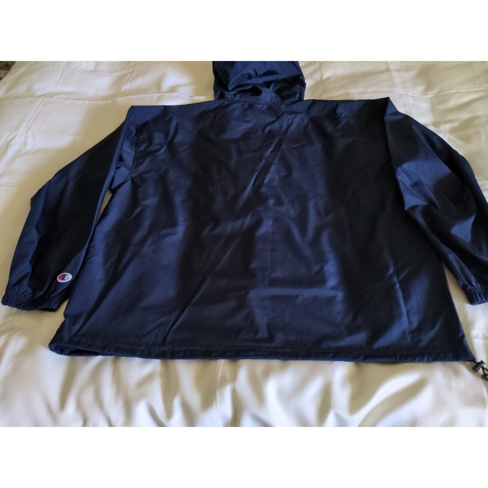 Champion Univ of Va Navy Blue 1/2 Zip Pullover Windbreaker W/ Hood Sz XL - Picture 9 of 9